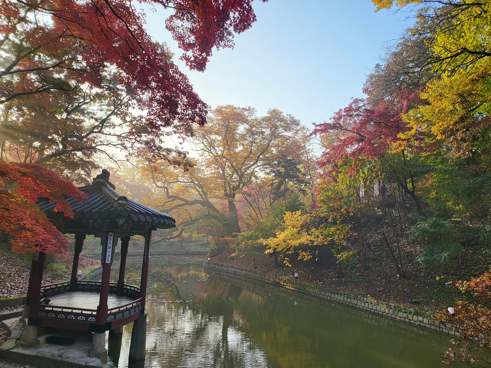 창덕궁 후원의 단풍과 정자